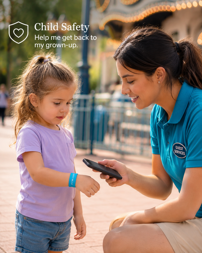 Happyism® Child Safety Smart Bracelet + NFC Tap Card | “If I’m Lost” Parent Contact Wristband