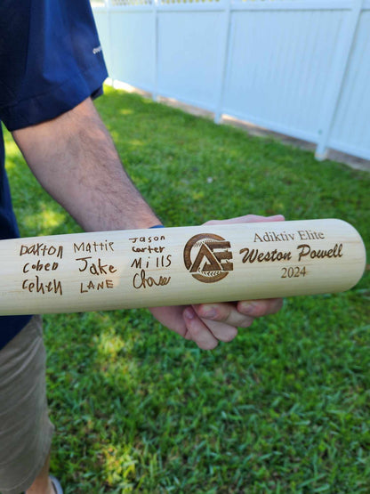 Handwritten Signatures Engraved Full Size Coach Bat