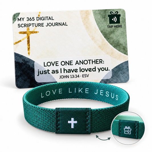Love Like Jesus | TapSake Scripture Bracelet & NFC Card