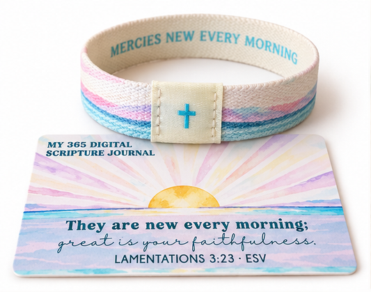 New Mercies | TapSake Scripture Bracelet & NFC Card