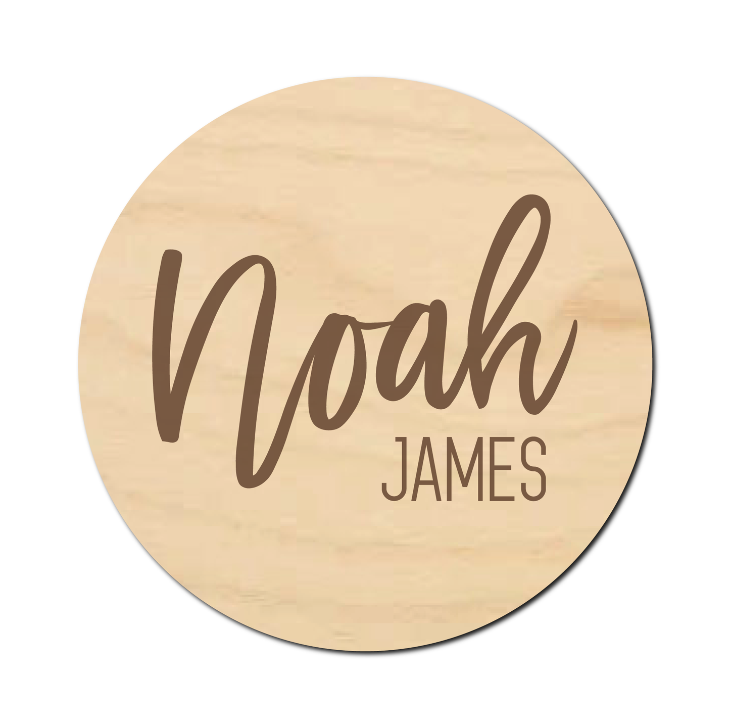 Engraved Wood Newborn Name Sign - Name