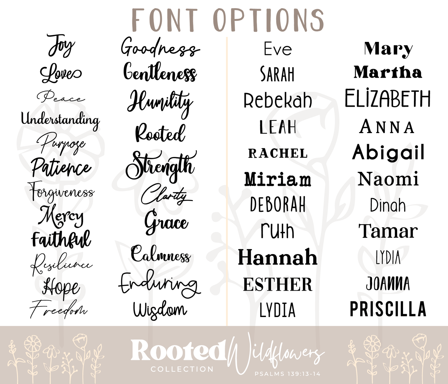 Engraved birth flower name tumbler