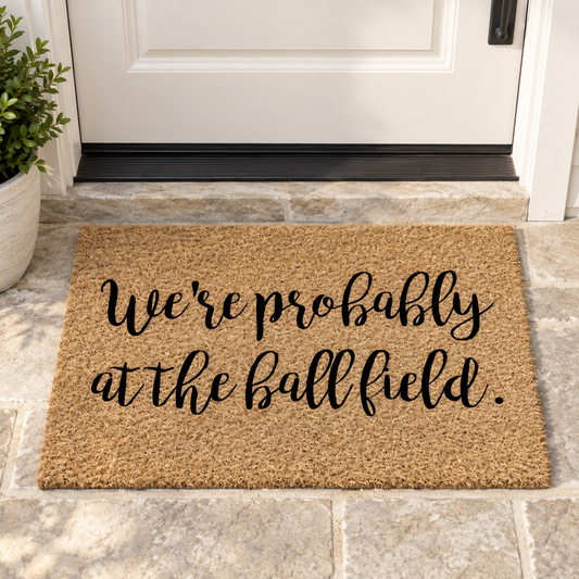 Probably at the ball field rug