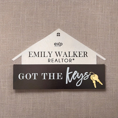 Real estate house closing sign, got the keys, real estate sign, real estate agent closing sign, fun closing sign, realty sign cute