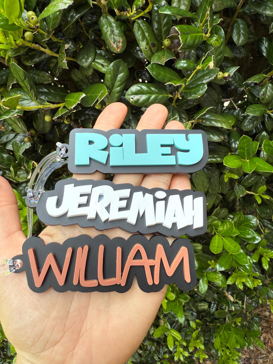 Trendy boy name bag tag, aesthetic name tag, Custom matte black Acrylic Bag Tag – Personalized Name Tag for Backpacks, Sports Bags & Travel