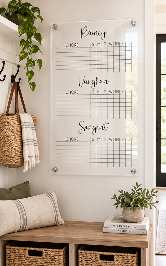 Chore chart, three kids