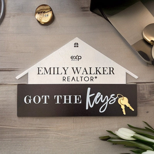 Real estate house closing sign, got the keys, real estate sign, real estate agent closing sign, fun closing sign, realty sign cute