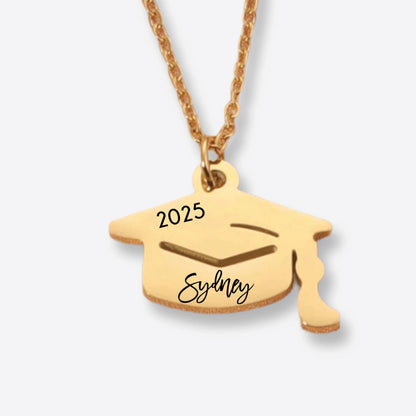Personalized graduation necklace, grad name necklace, graduation cap necklace, 2025 graduate gift, 2025 graduation necklace, senior gift