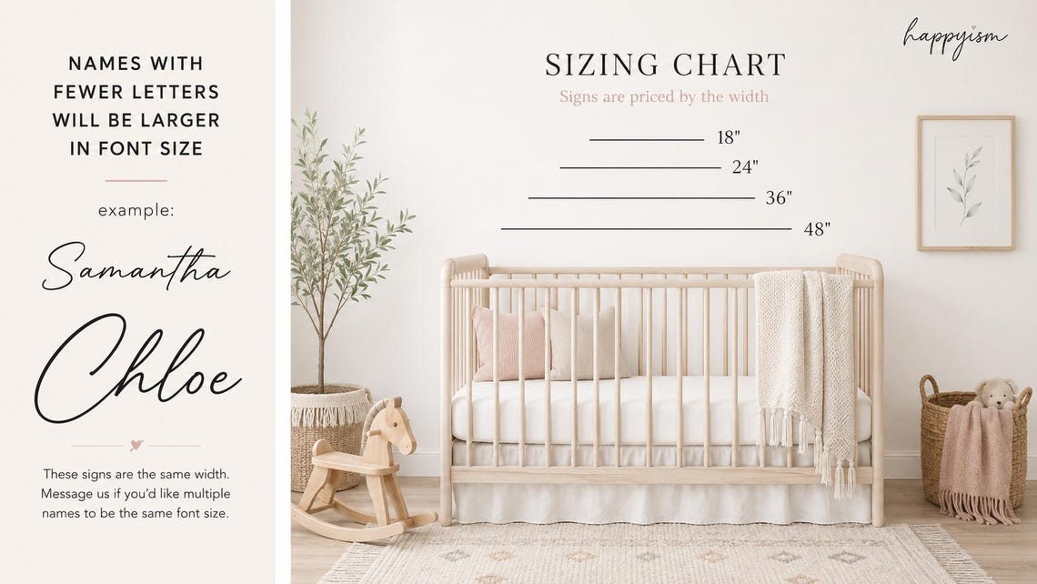 Personalized Coastal Nursery Name Sign | Beach Theme Baby Name Wall Decor | Custom Wood Name Sign | Ocean Nursery Decor