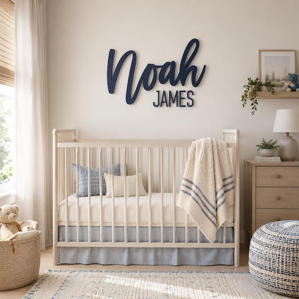 First and middle name sign - individual letters for middle name