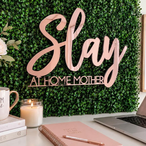 Custom Mirrored Acrylic Business name sign