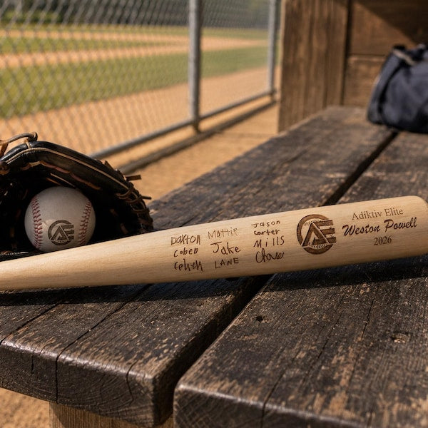 Handwritten Signatures Engraved Full Size Coach Bat