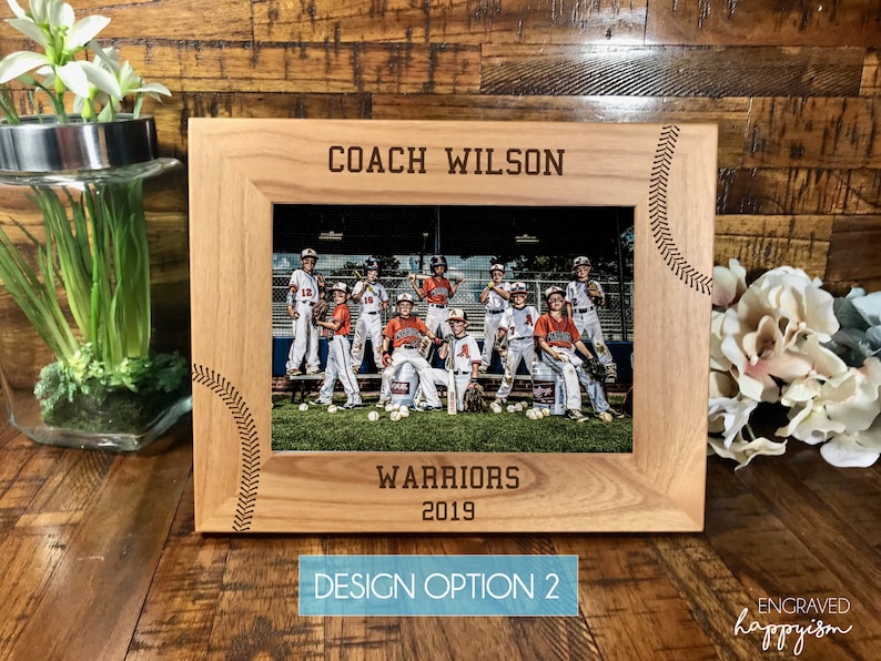 Baseball coach picture frame, engraved coach gift, baseball coach gift, softball coach gift, team photo frame, team picture frame