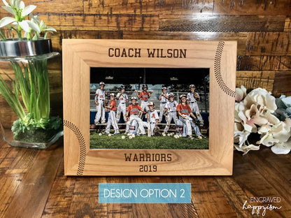 Baseball coach picture frame, engraved coach gift, baseball coach gift, softball coach gift, team photo frame, team picture frame
