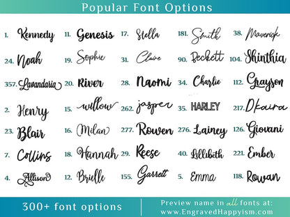First and middle name sign - individual letters for middle name - paint options