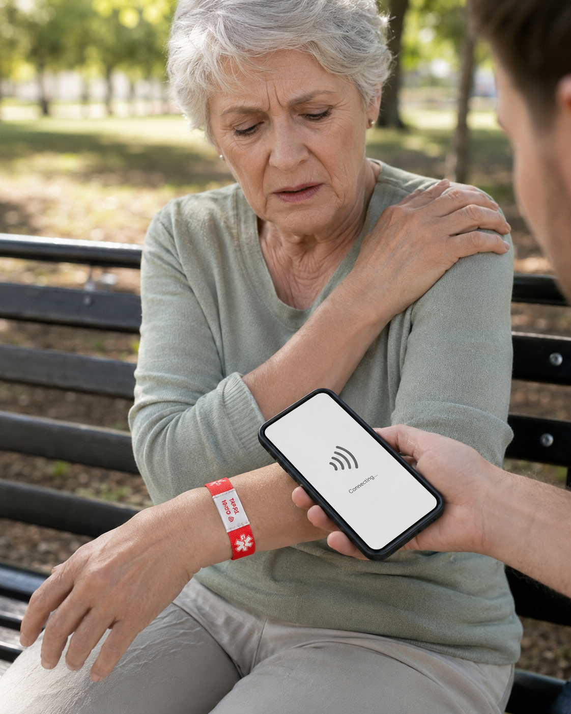Happyism® Medical Alert Smart Bracelet + NFC Tap Card | Tap-to-View Medical Information Wristband