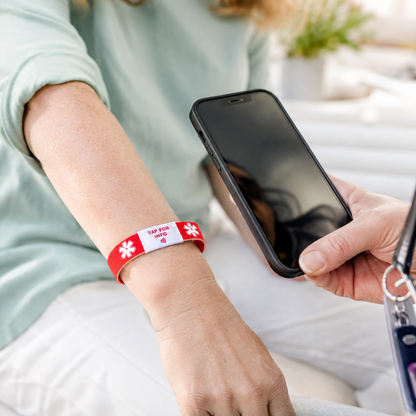 Happyism® Medical Alert Smart Bracelet + NFC Tap Card | Tap-to-View Medical Information Wristband