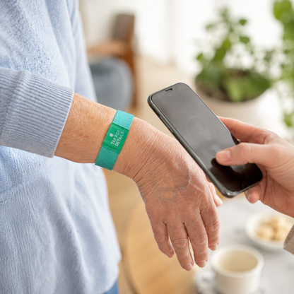 Happyism® Emergency Info Smart Bracelet + NFC Tap Card | Senior & Caregiver Contact Wristband