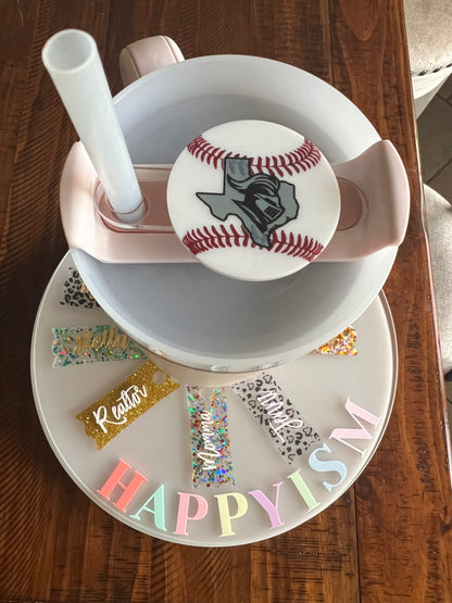 Custom acrylic name Stanley topper - Baseball