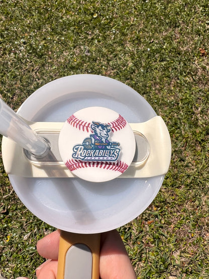 Custom acrylic name Stanley topper - raised baseball logo