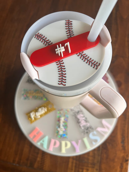 Custom acrylic name Stanley topper - Baseball