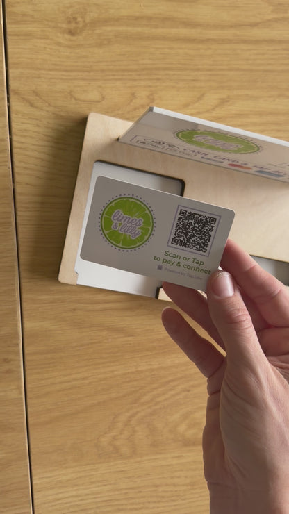 TapSake™ Business Connect 4 × 6 Acrylic NFC + QR Sign