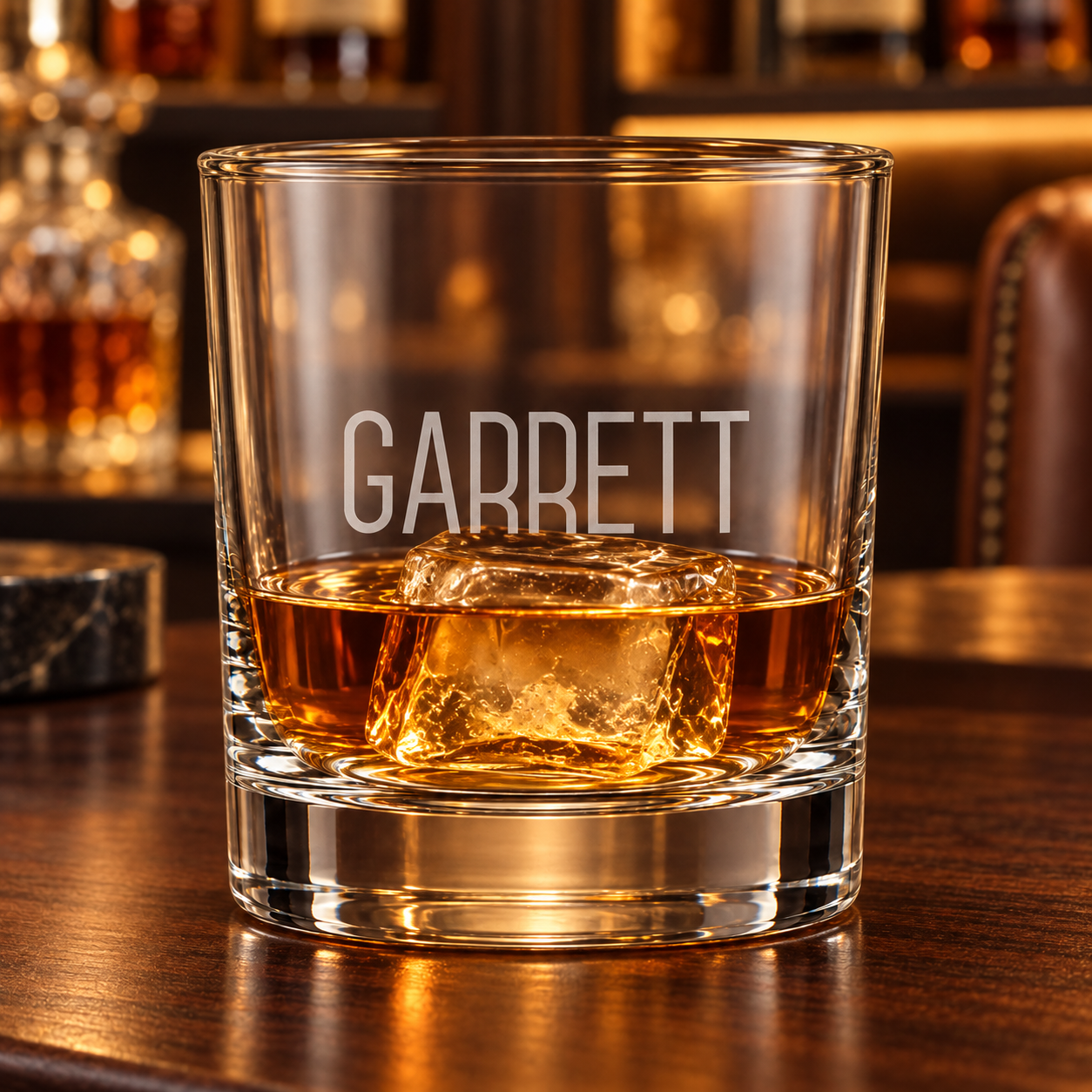 Personalized 10.5 oz Rocks Glass – Custom Engraved Whiskey Glass