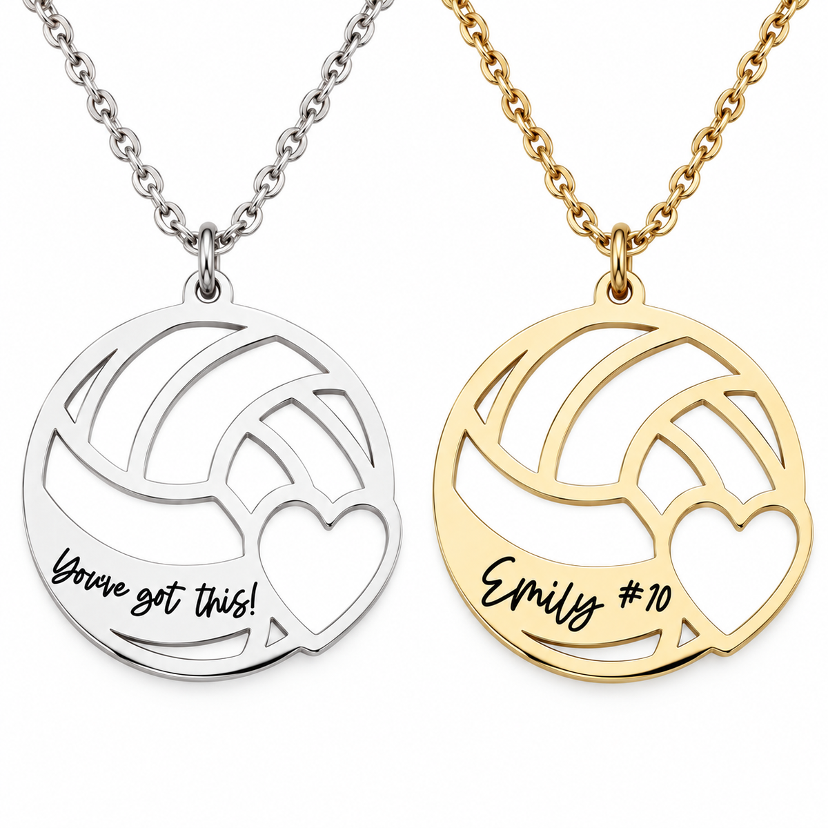 Engraved volleyball necklace, personalized volleyball necklace, custom volleyball jewelry, volleyball player gift, volleyball inspiration