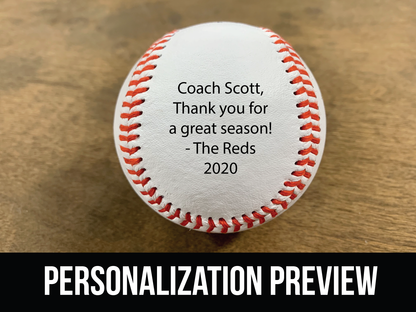 Custom Engraved Baseball - Interactive Preview - Happyism, Inc. Engraving 