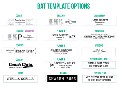 Kids engraved miniature bat - engraved mini bat