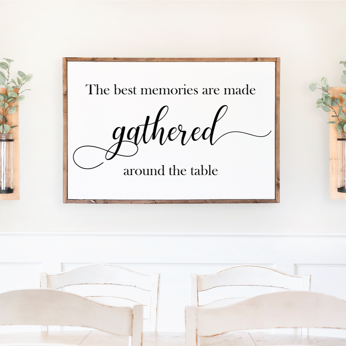 Dining room sign - The best memories are made gathered around the tabl ...