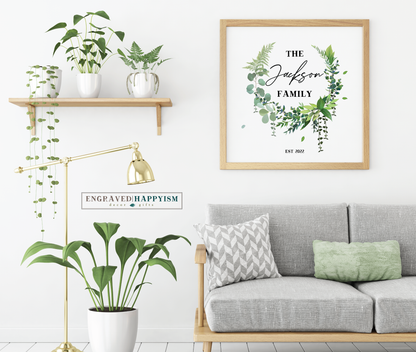 Farmhouse family name sign