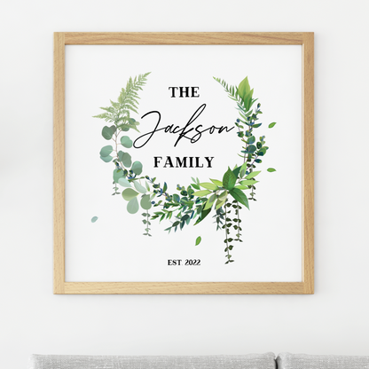 Farmhouse family name sign
