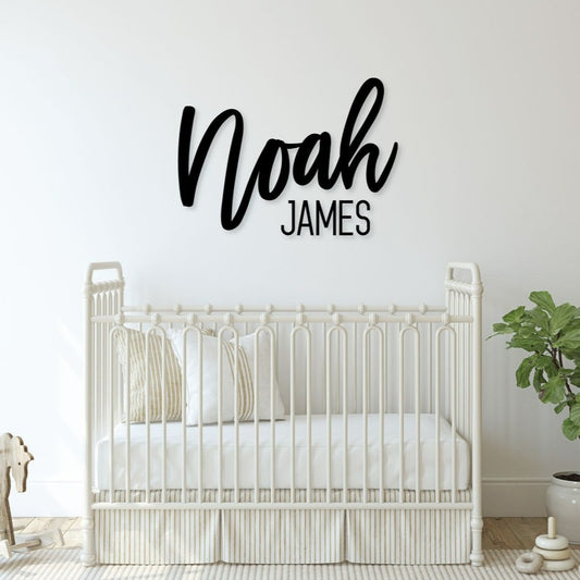 First and middle name sign - individual letters for middle name