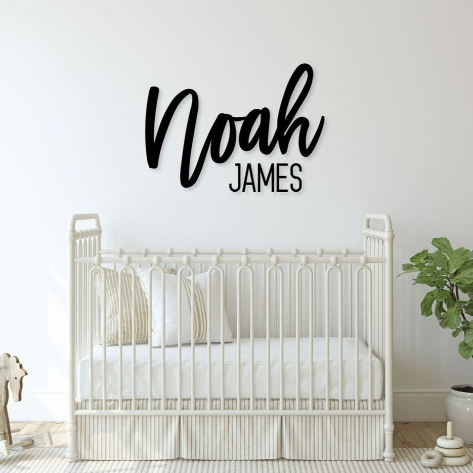 First and middle name sign - individual letters for middle name ...