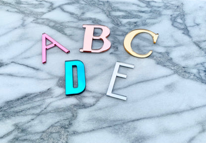 Mirrored Acrylic Individually Cut Letters