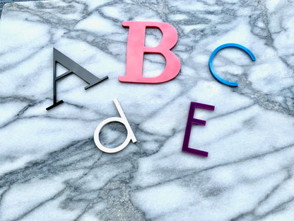 Glossy Acrylic Individually Cut Letters