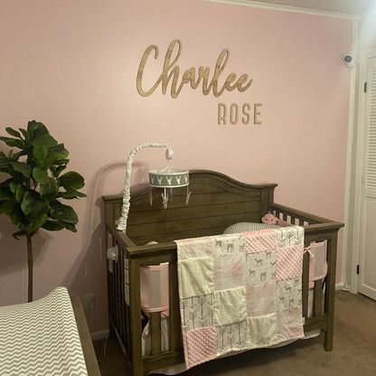 First and middle name sign - individual letters for middle name - paint options
