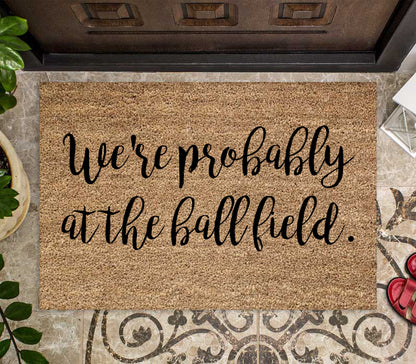 Probably at the ball field rug