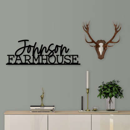Family Name Farmhouse Sign - Happyism, Inc. Engraving 