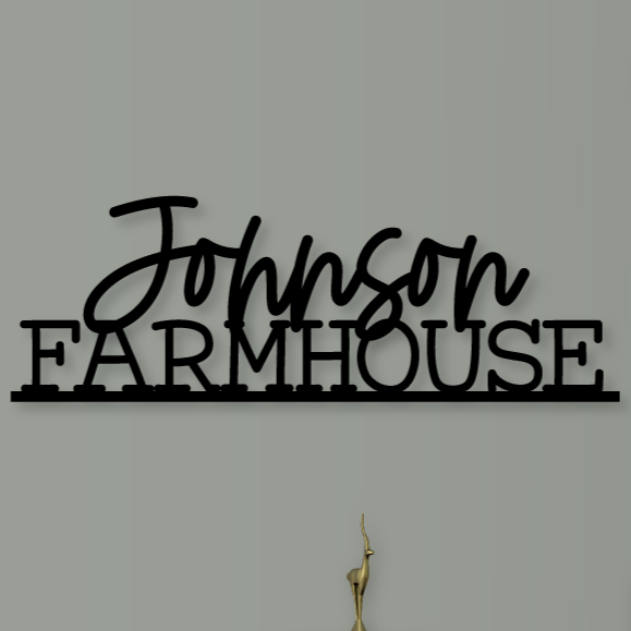 Family Name Farmhouse Sign - Happyism, Inc. Engraving 