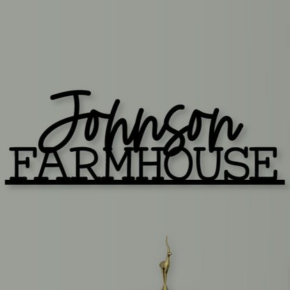 Family Name Farmhouse Sign - Happyism, Inc. Engraving 