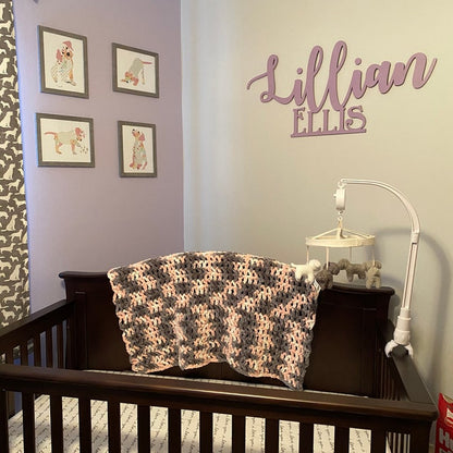 First & Middle Name Wood Sign for Nursery or Kid's room