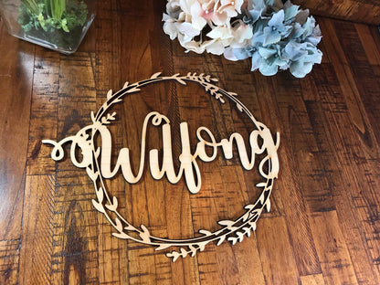 Nursery Name Wreath - Happyism, Inc. Engraving 