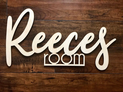 First & Middle Name Wood Sign for Nursery or Kid's room - Happyism, Inc. Engraving 