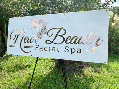 Rectangular acrylic business logo sign