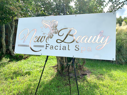 Rectangular acrylic business logo sign