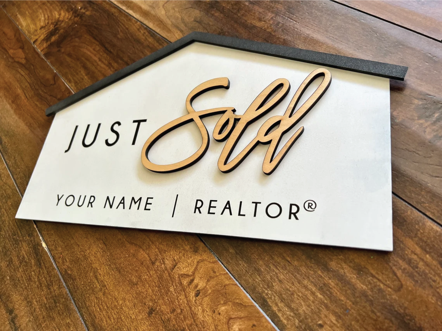 Real estate closing sign - Just sold sign