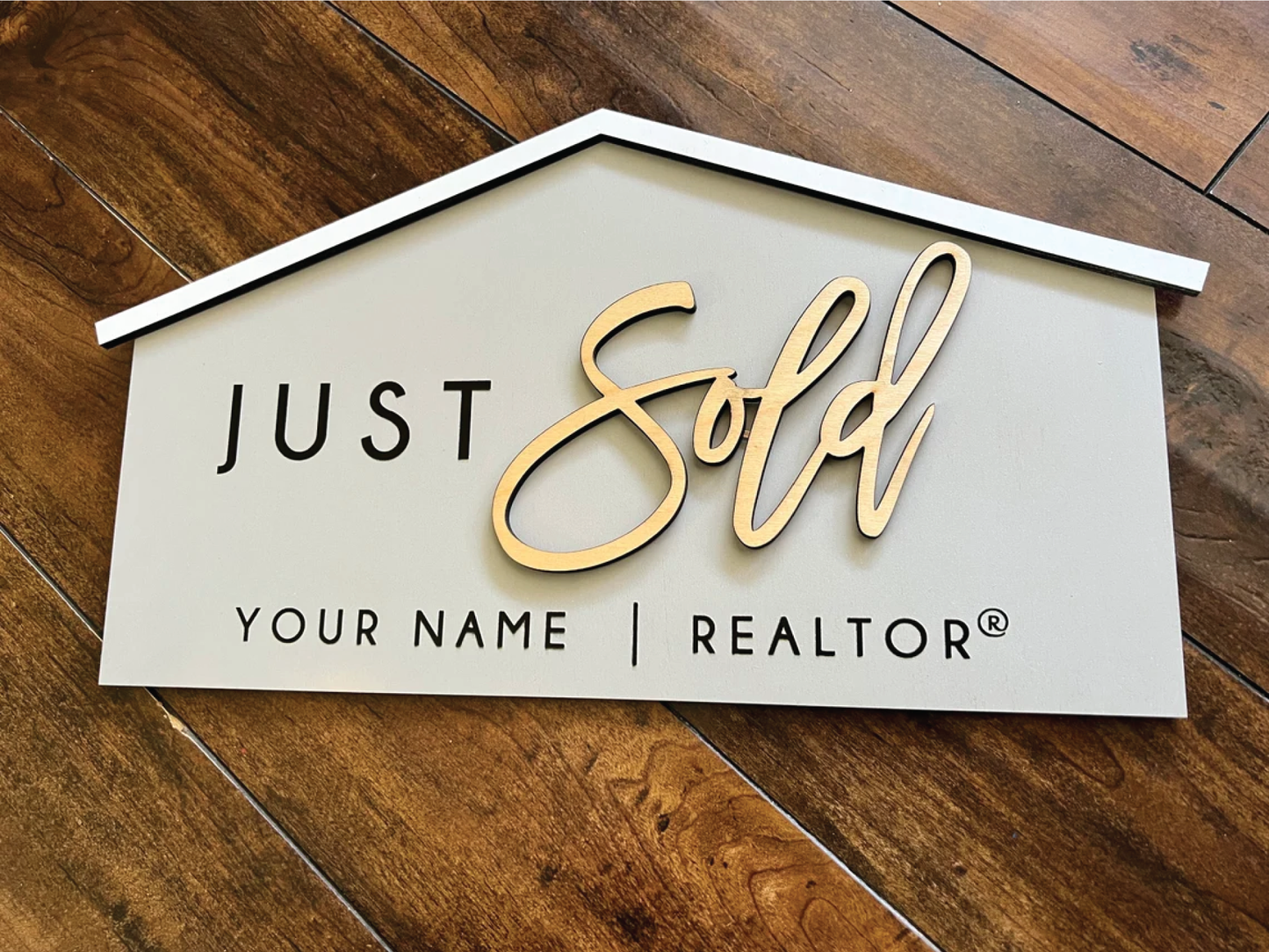 Real estate closing sign - Just sold sign