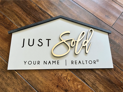 Real estate closing sign - Just sold sign